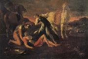 Nicolas Poussin Trancred and Erminia oil painting